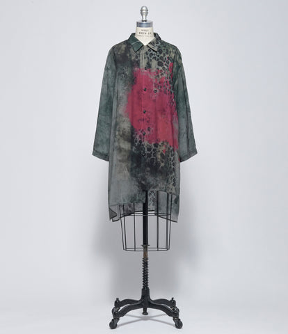 SS26 Y's Womens Leopard O-3/4 Sleeve Blouse