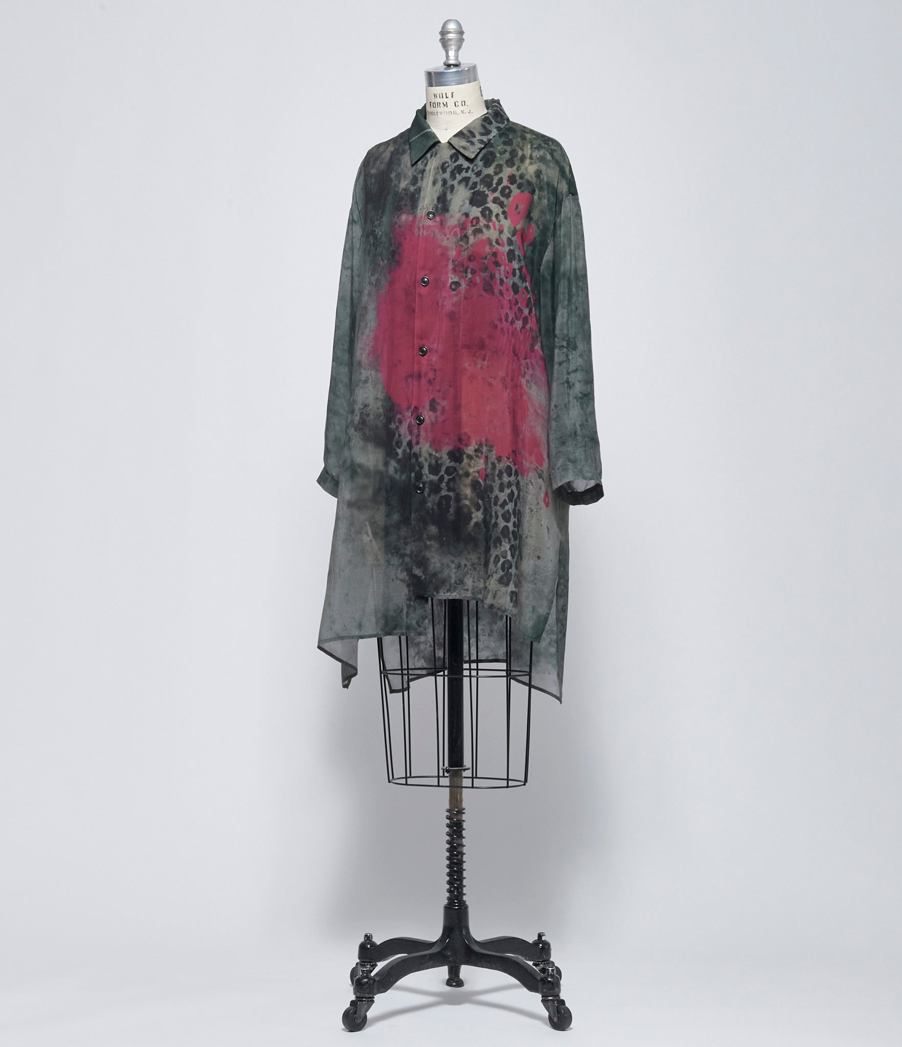 SS26 Y's Womens Leopard O-3/4 Sleeve Blouse