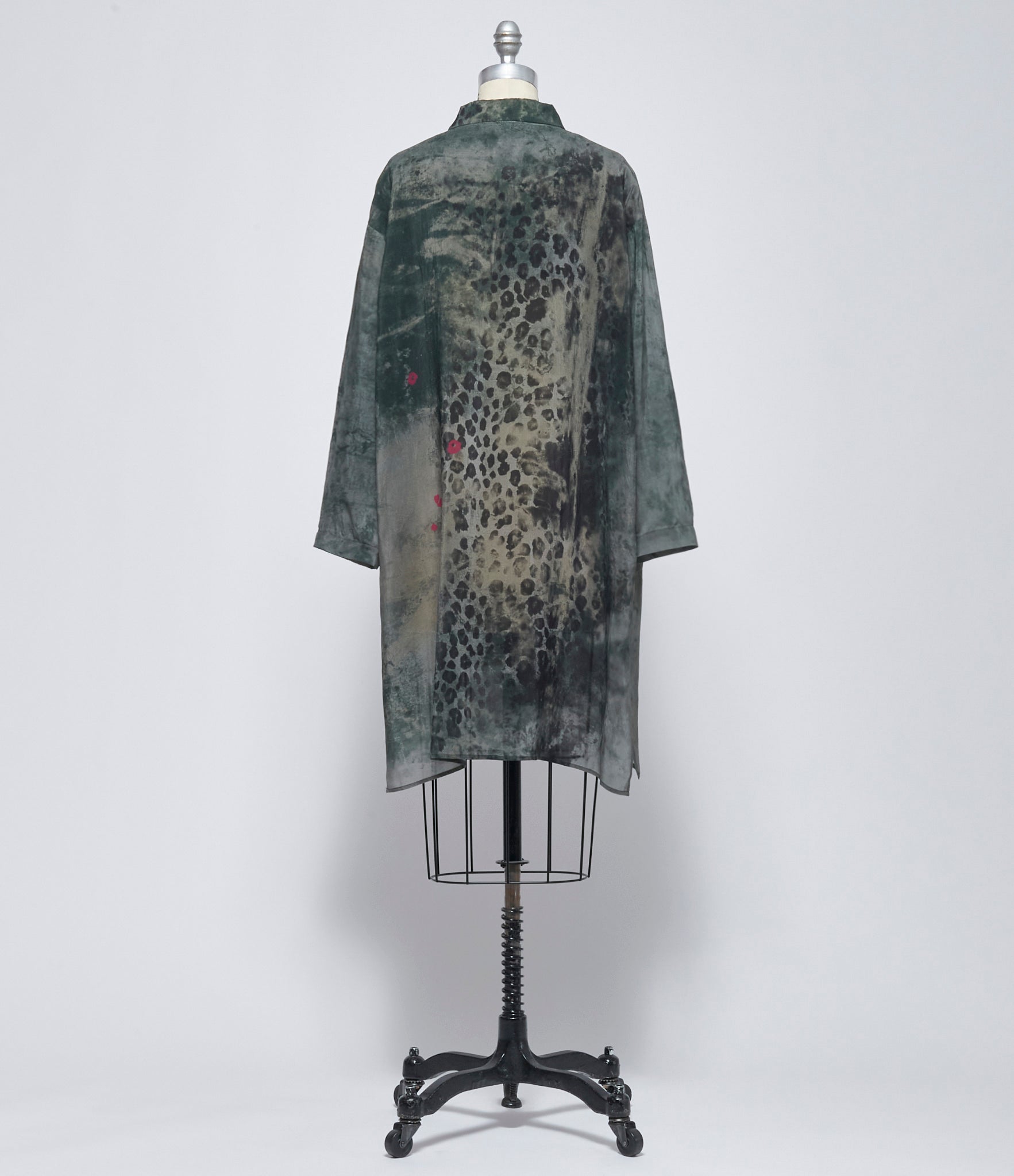 SS26 Y's Womens Leopard O-3/4 Sleeve Blouse