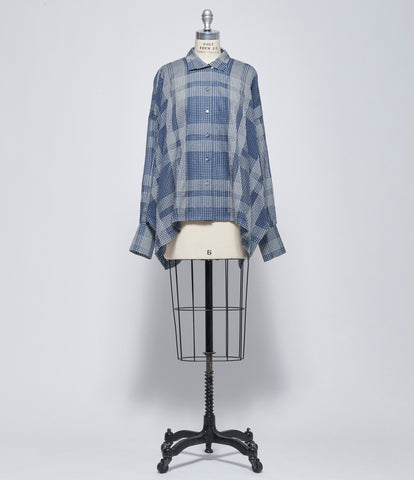 SS26 Forme D'Expression Womens Tartan Tent Blouse