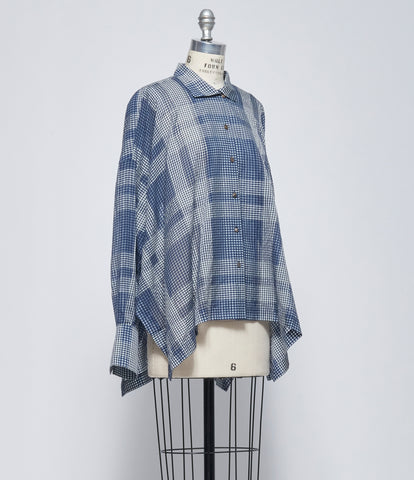 SS26 Forme D'Expression Womens Tartan Tent Blouse
