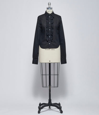 SS26 Ann Demeulemeester Womens Erma Slim Fit Ruffled Shirt