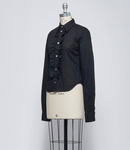 SS26 Ann Demeulemeester Womens Erma Slim Fit Ruffled Shirt