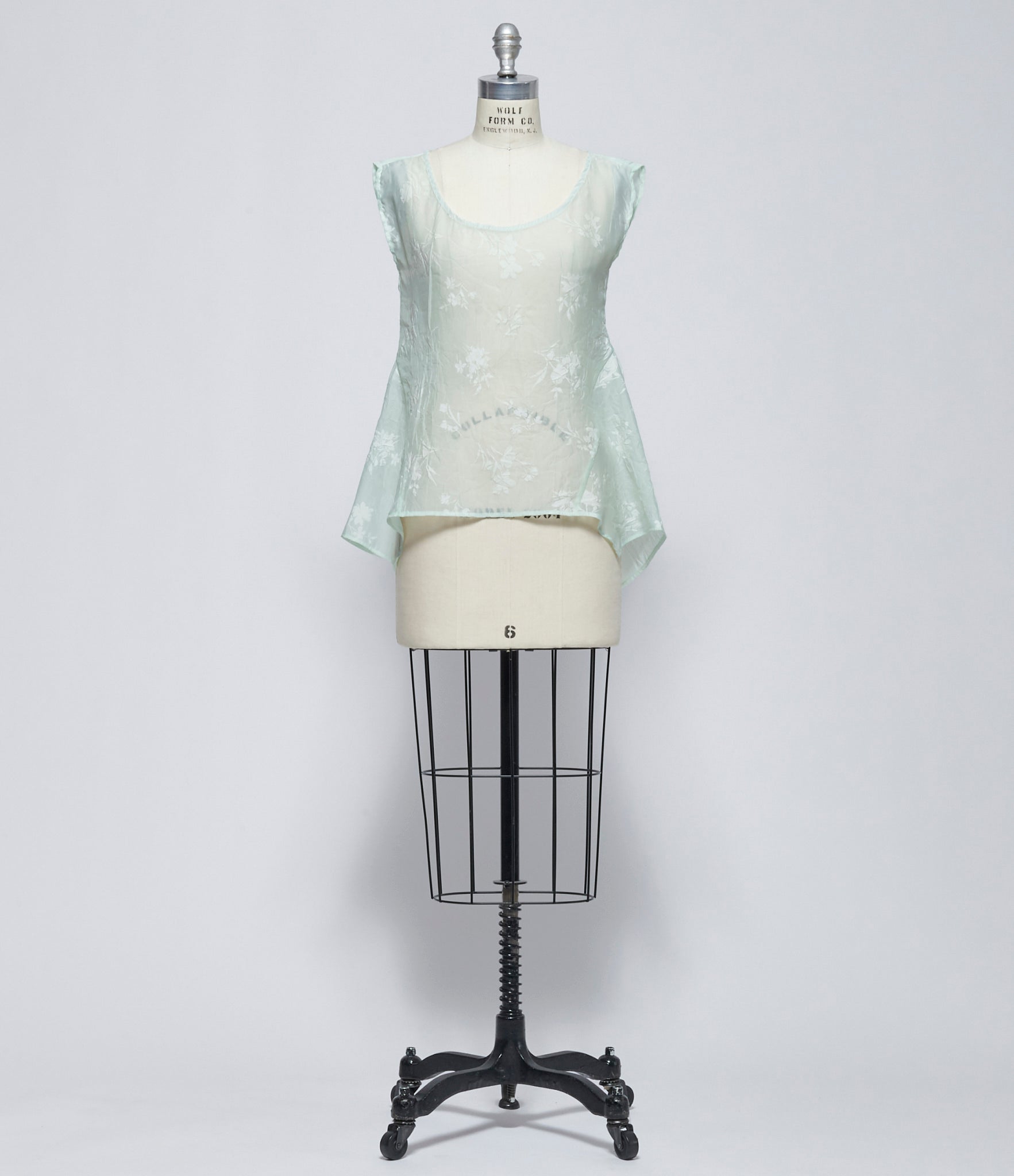 SS26 Replika Sheer Floral Mint Top