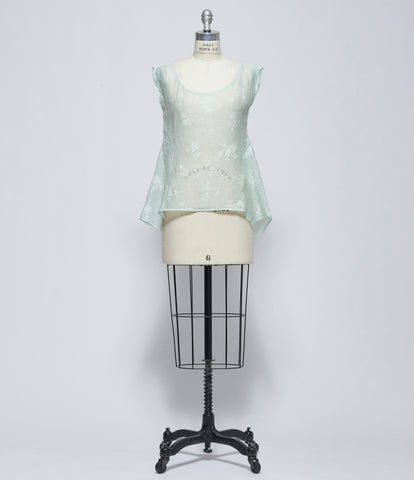 SS26 Replika Sheer Floral Mint Top