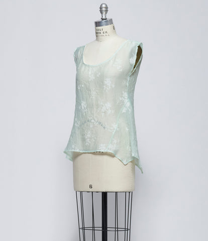 SS26 Replika Sheer Floral Mint Top