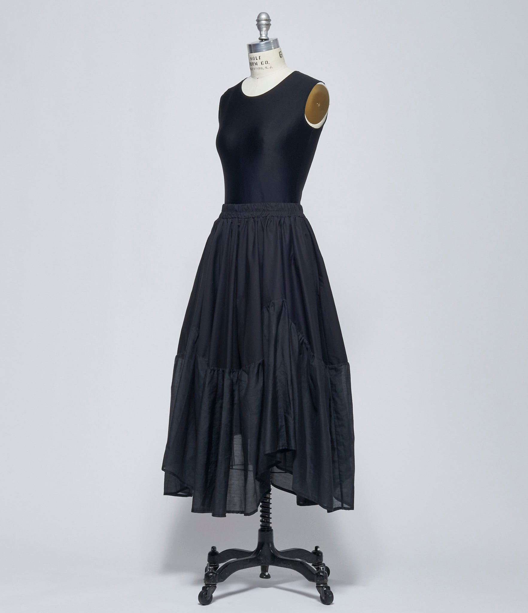 SS26 Replika Black White Stitch Skirt