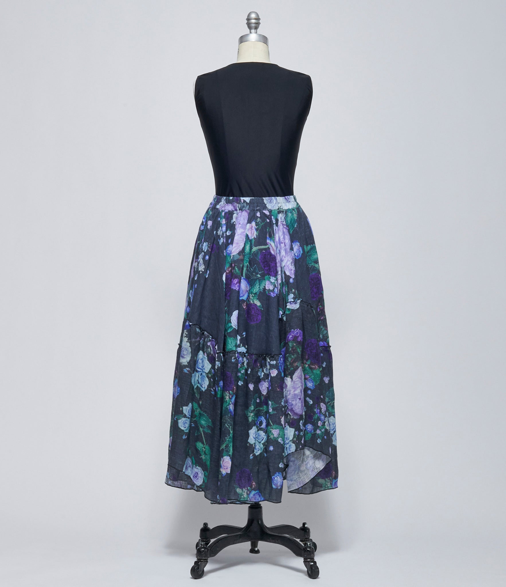 SS26 Replika Floral Black Skirt