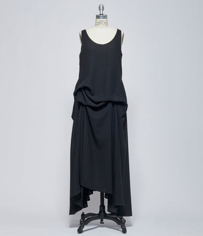 SS26 Replika Black Draped Dress
