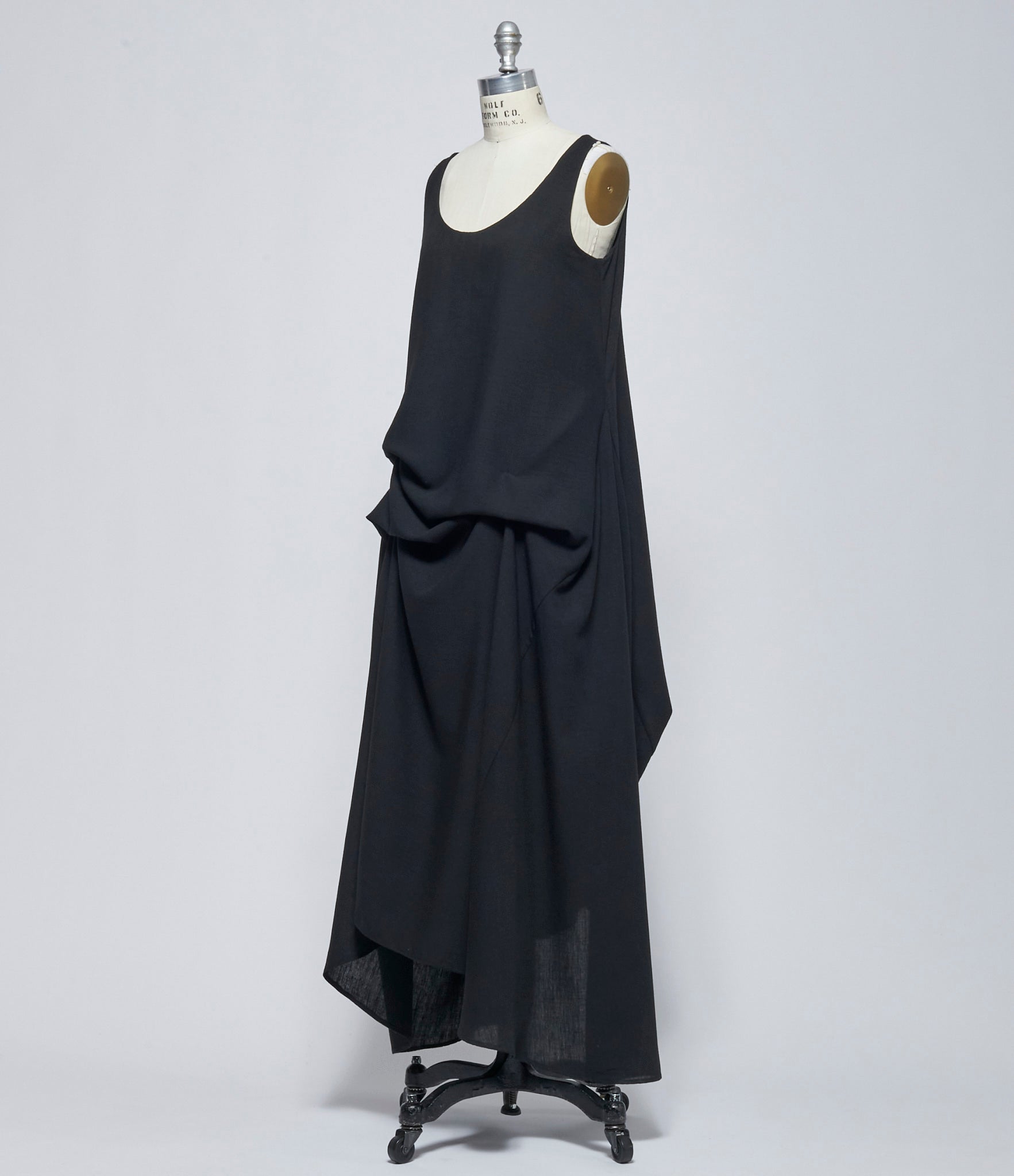 SS26 Replika Black Draped Dress