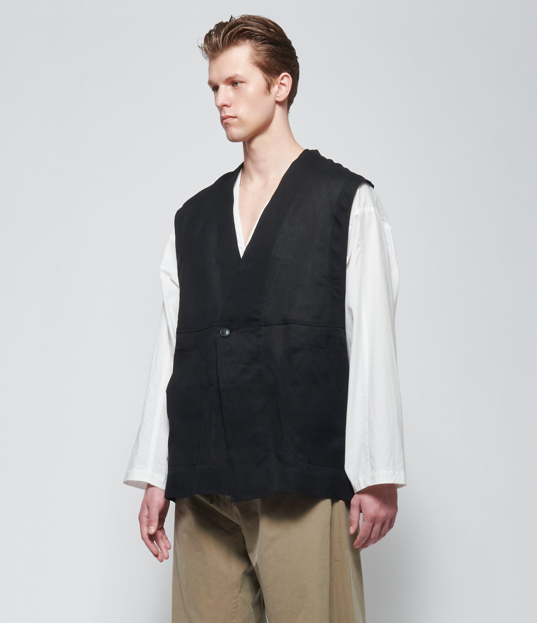SS26 Jan Jan Van Essche Mens Black Gilet #15 – IfSohoNewYork