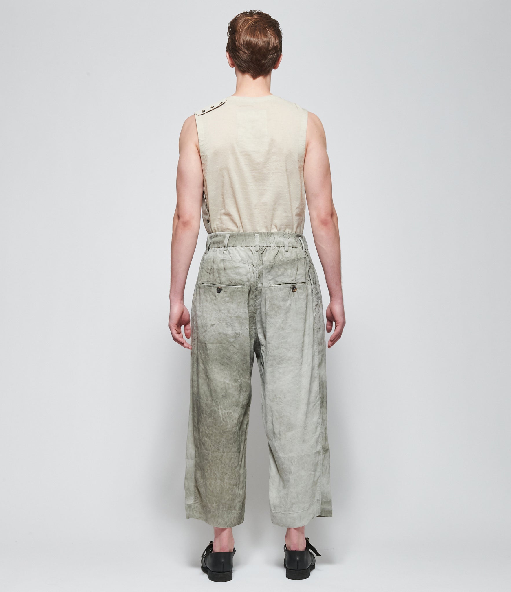 SS26 Ziggy Chen Mens Cropped Drawstring Trousers