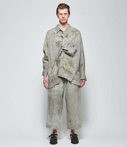 SS26 Ziggy Chen Mens Digital Print Asymmetric Shirt