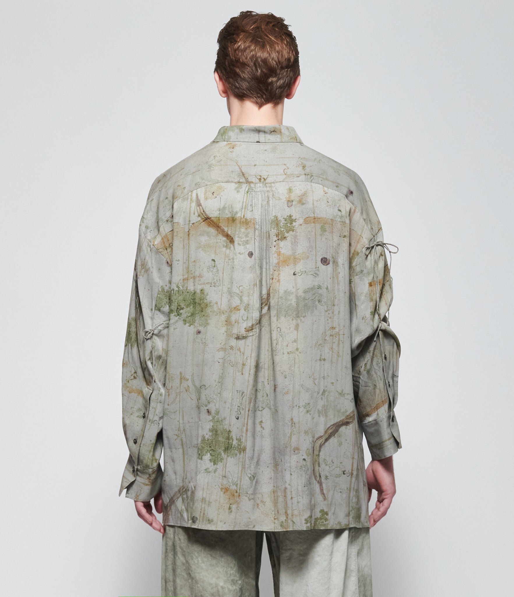 SS26 Ziggy Chen Mens Digital Print Asymmetric Shirt