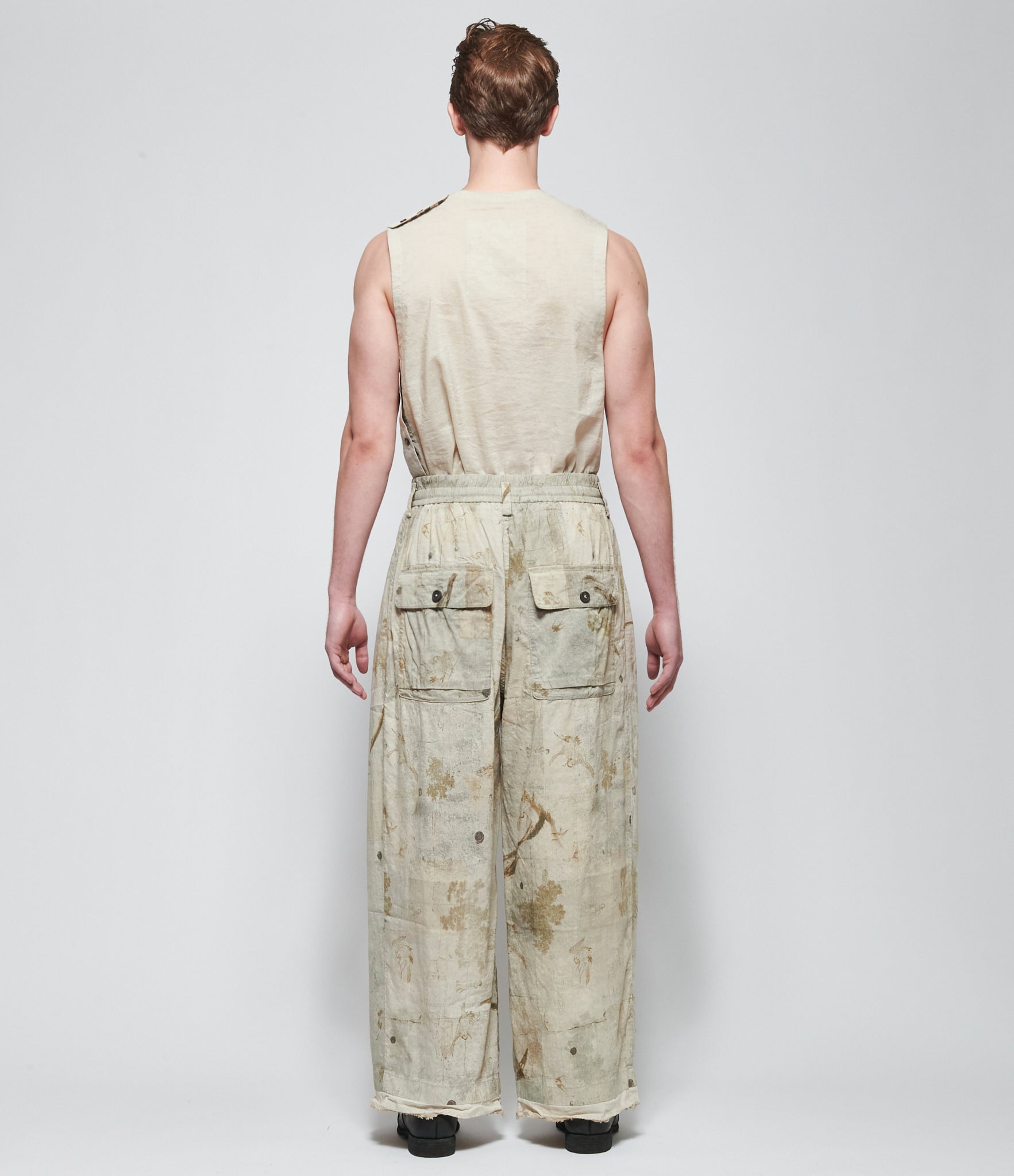 SS26 Ziggy Chen Mens Wide Leg Drawstring Trousers