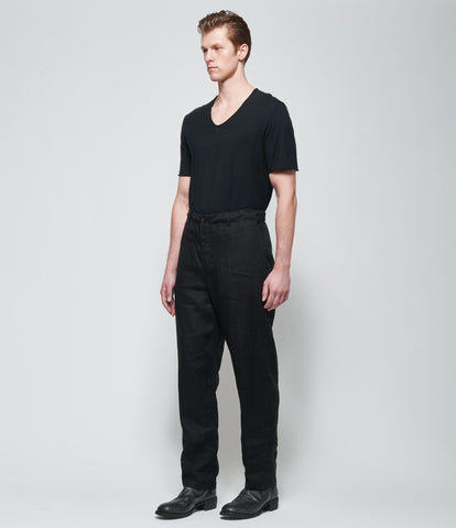 SS26 Forme d'Expression Mens Black Slim Pullon Pants