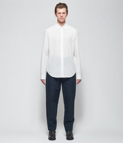 SS26 Forme d'Expression Mens White Slim Sutured Shirt