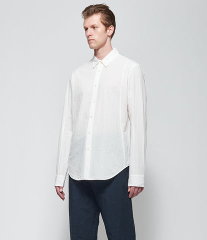 SS26 Forme d'Expression Mens White Slim Sutured Shirt