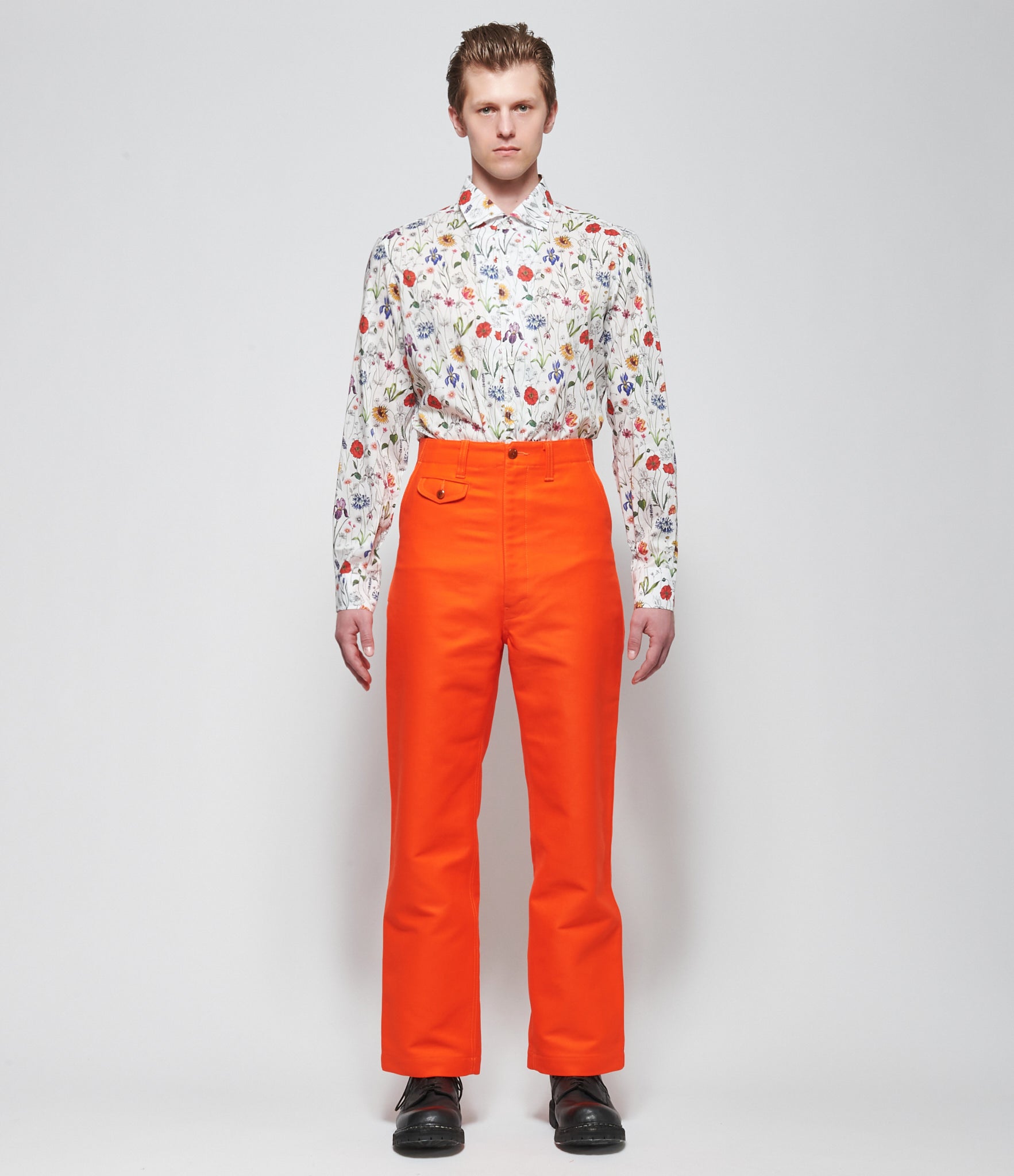 SS26 Junya Watanabe Mens Bright Orange Pants