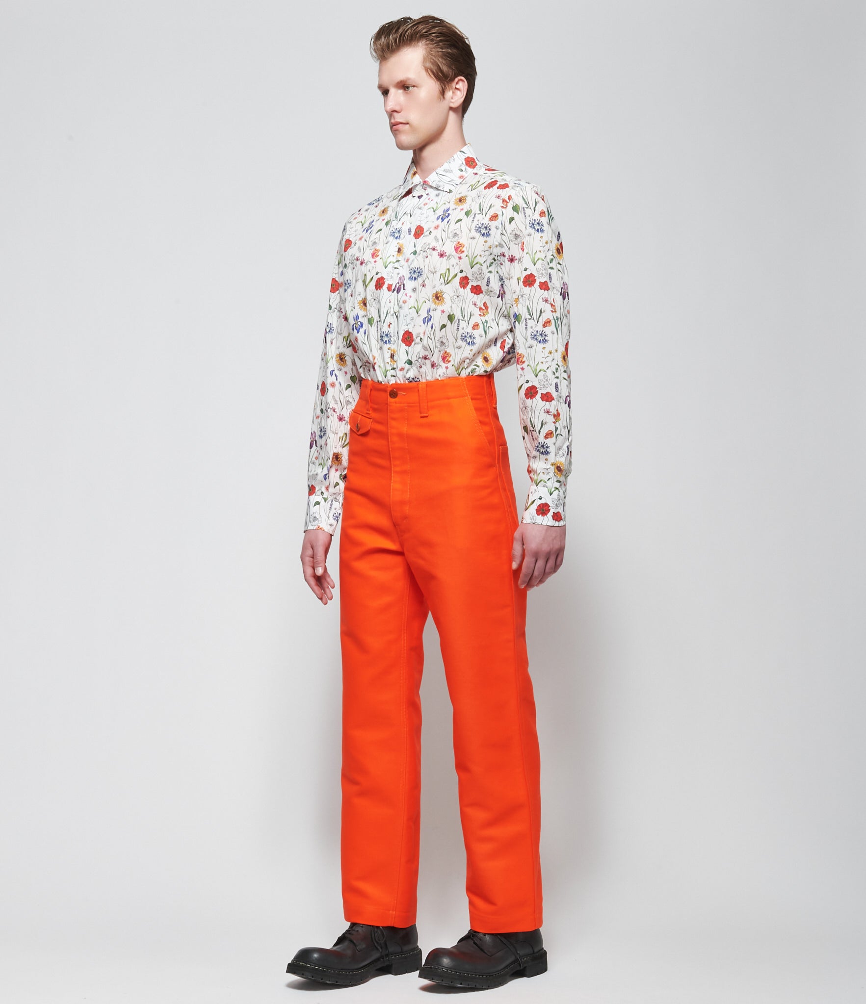 SS26 Junya Watanabe Mens Bright Orange Pants