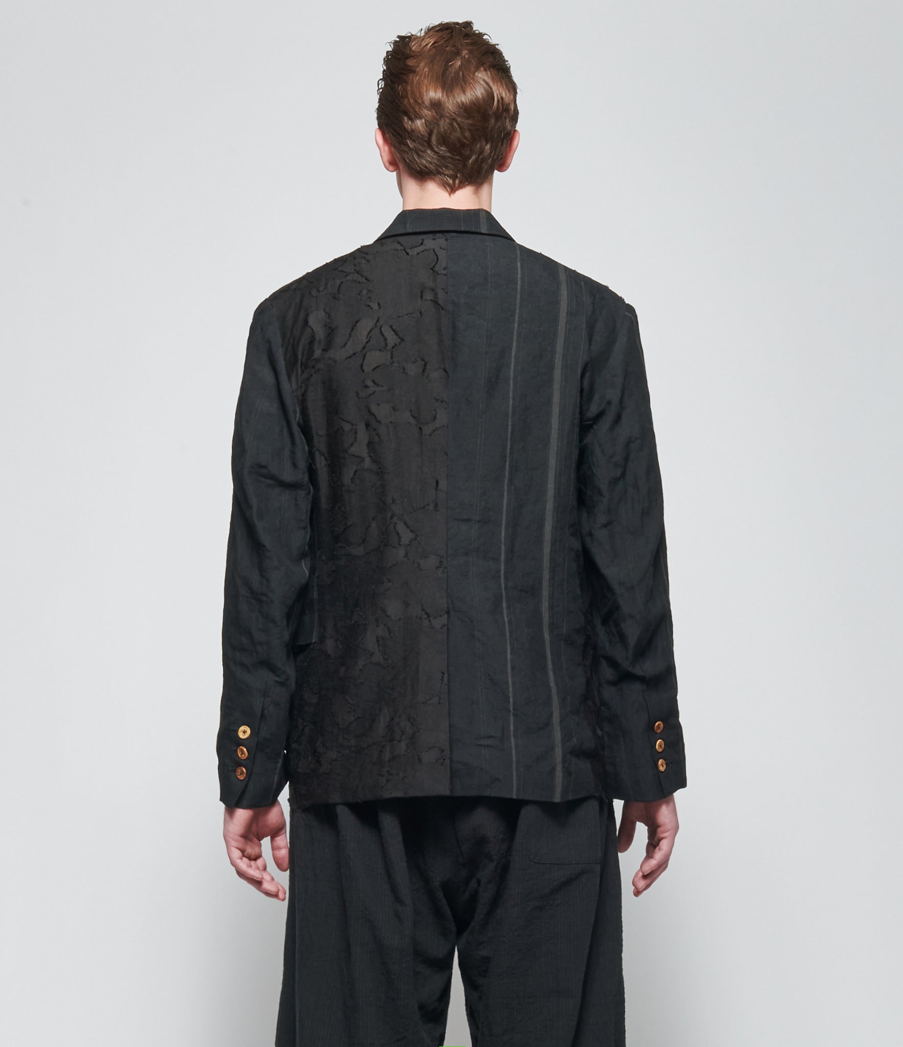 SS26 Chiahung Su Mens Black Stripe Blazer