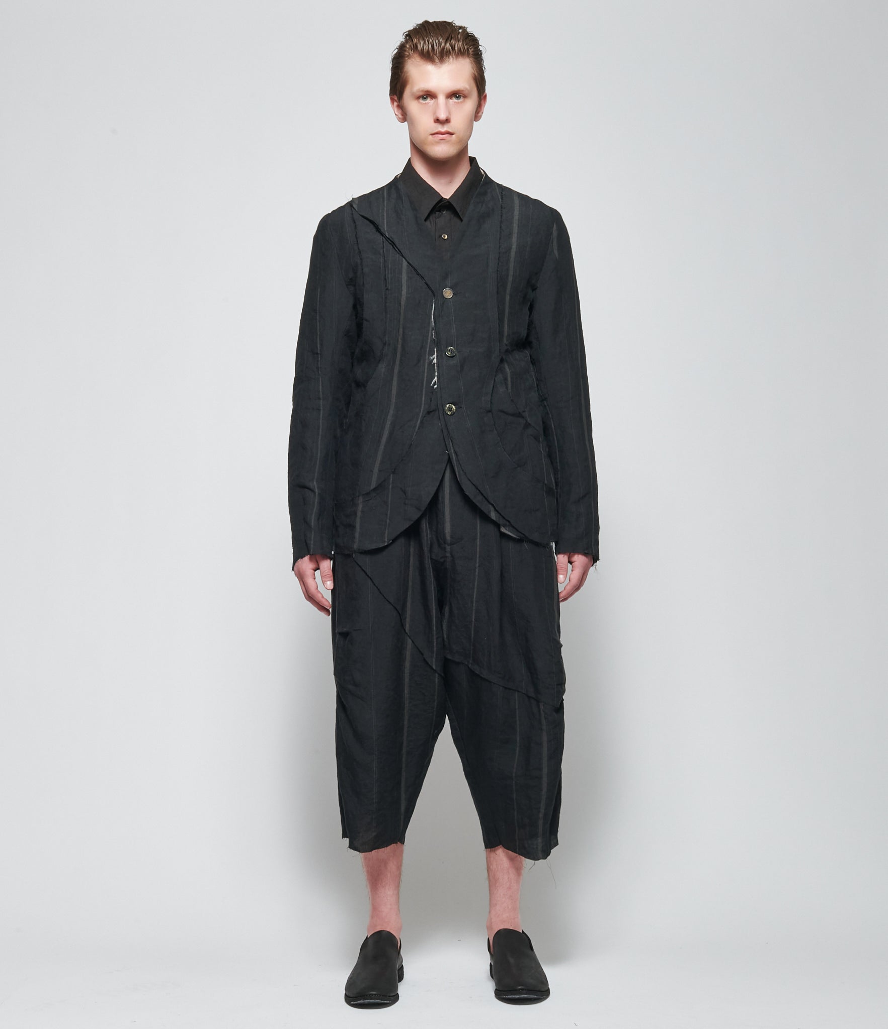 SS26 Chiahung Su Mens Reversable Stripe Blazer