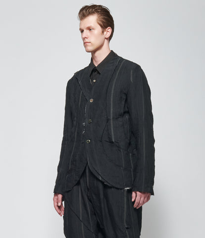 SS26 Chiahung Su Mens Reversable Stripe Blazer