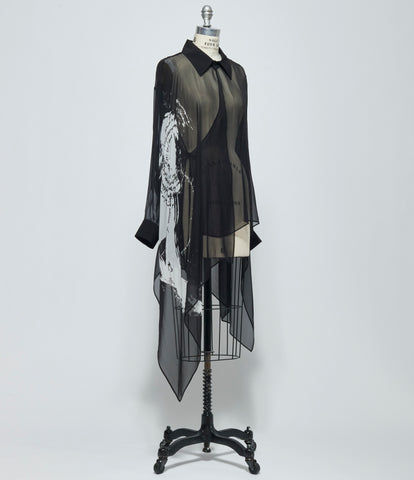 SS26 Yohji Yamamoto Womens Asymmetric Blouse