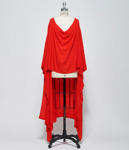 SS26 Yohji Yamamoto Womens Stole D Dolman Sleeve Coat