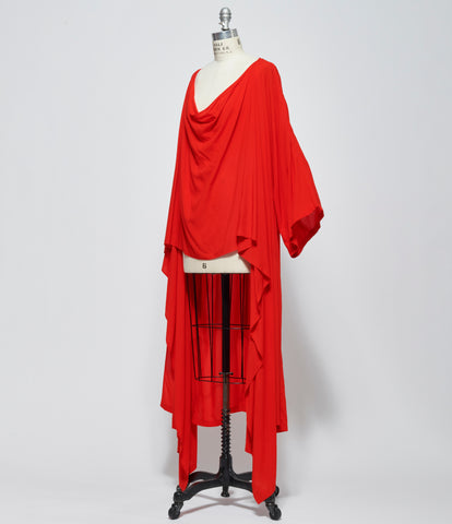 SS26 Yohji Yamamoto Womens Stole D Dolman Sleeve Coat