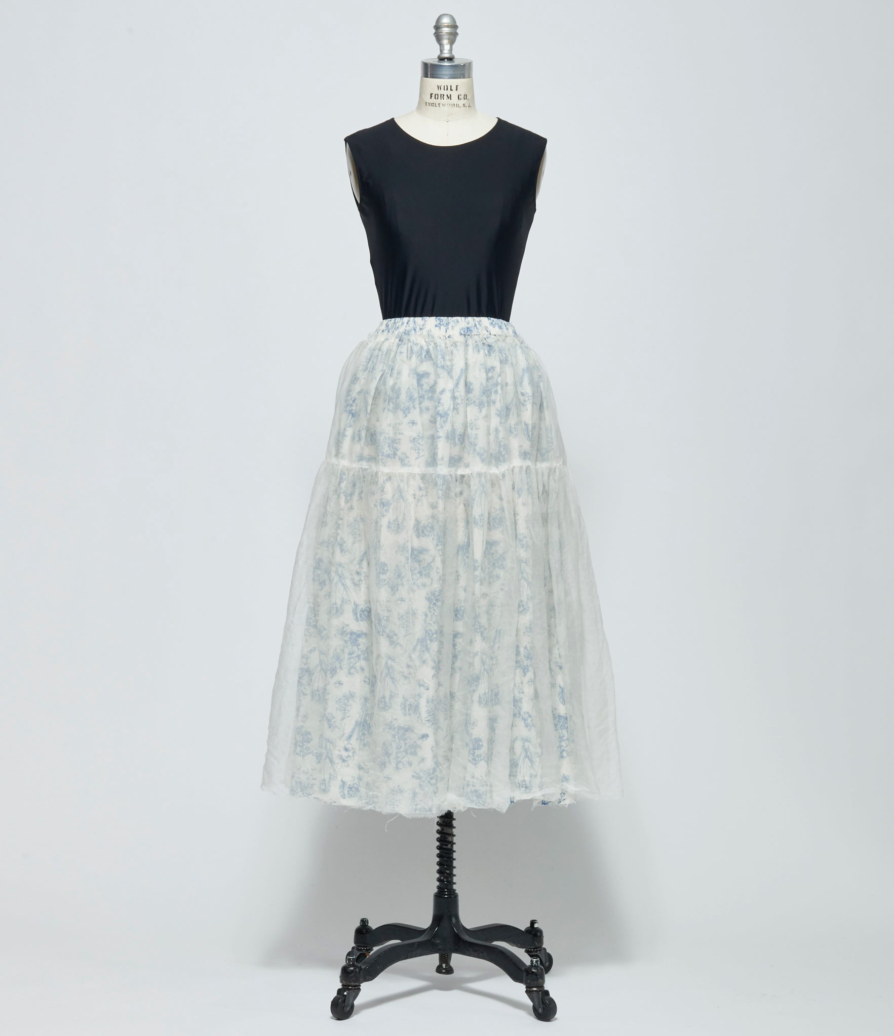 SS26 A Tentative Atelier Womens Layered Tiered Floral Skirt