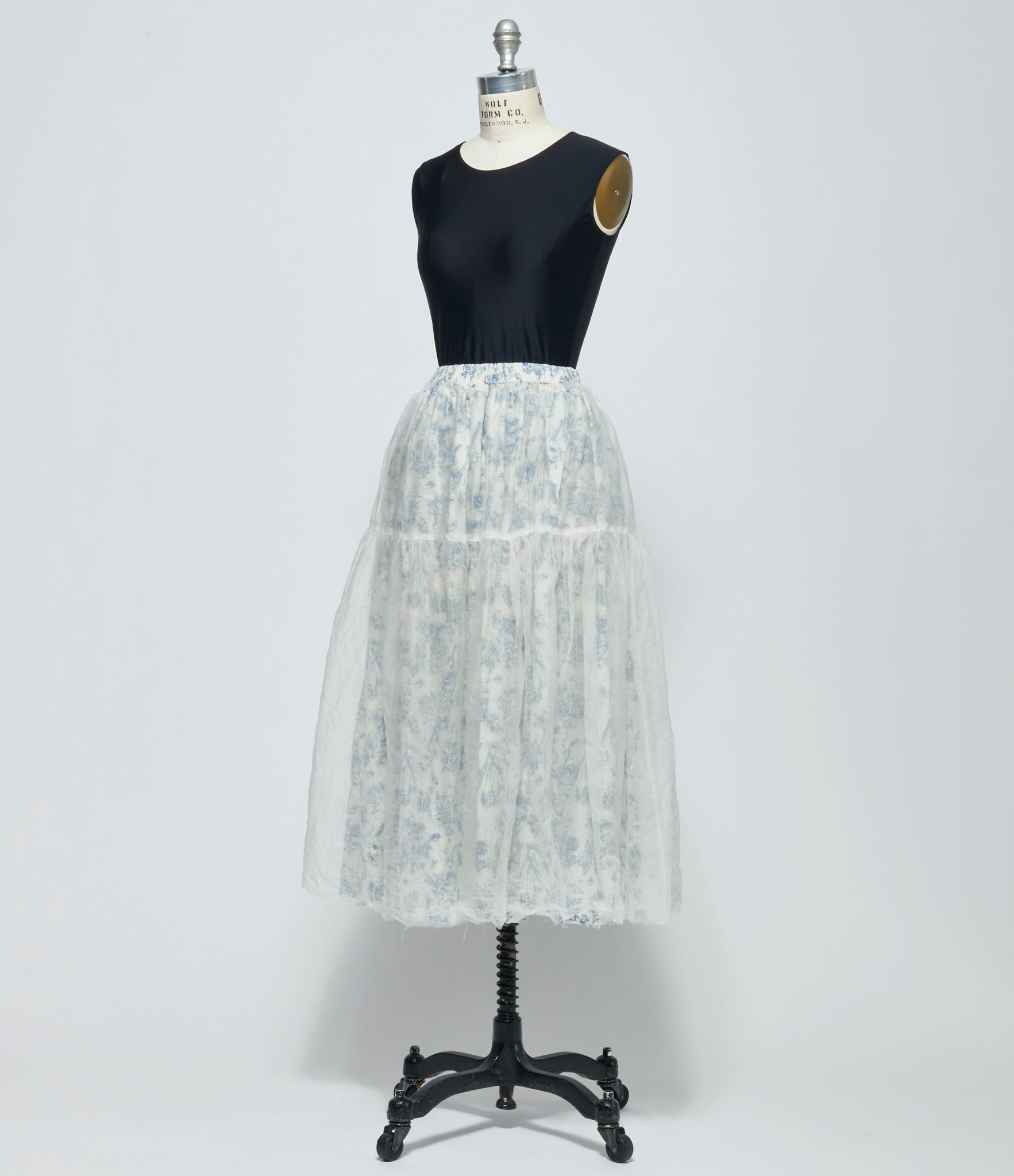 SS26 A Tentative Atelier Womens Layered Tiered Floral Skirt