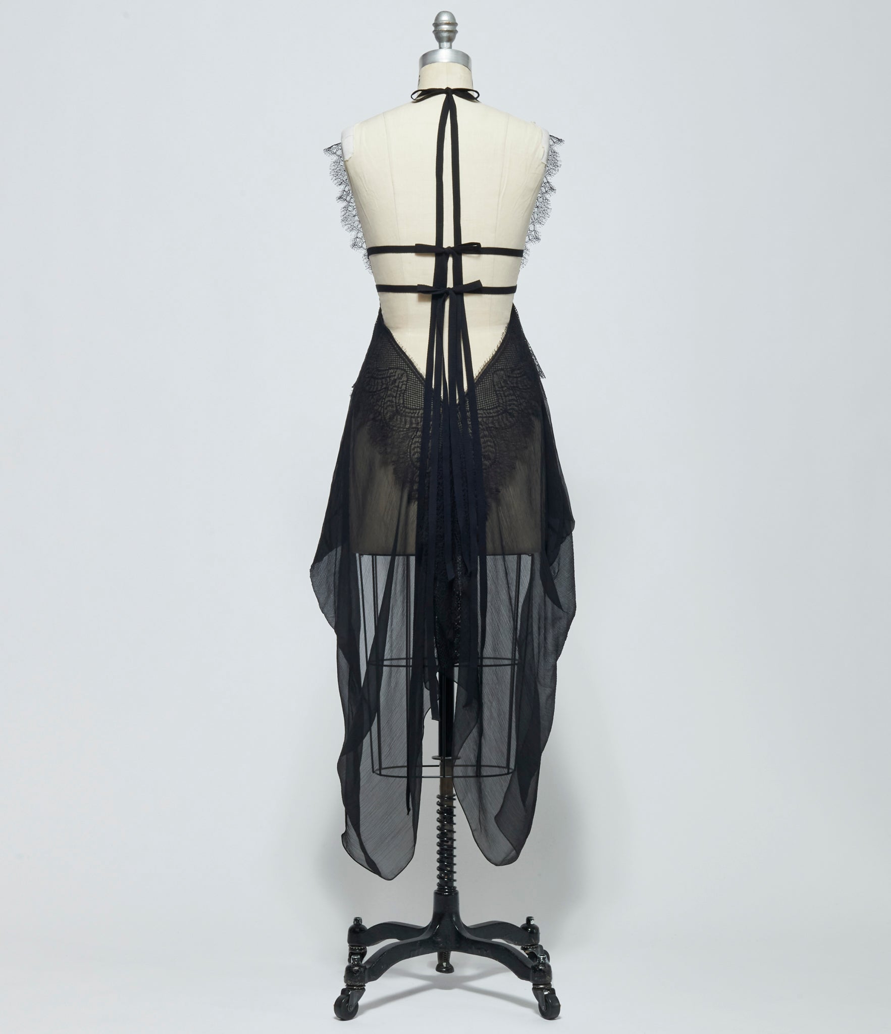 SS26 Ann Demeulemeester Womens Dory Asymmetric Panel Top with Lace