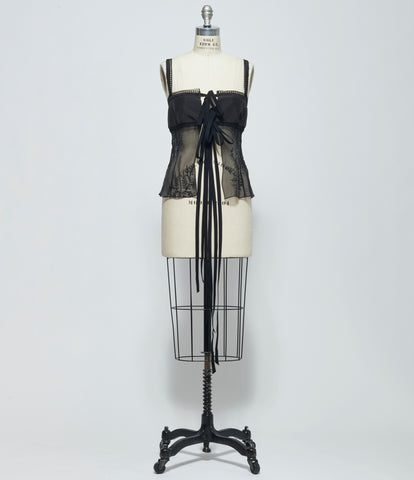 SS26 Ann Demeulemeester Womens Gila Balconette Top with Panels