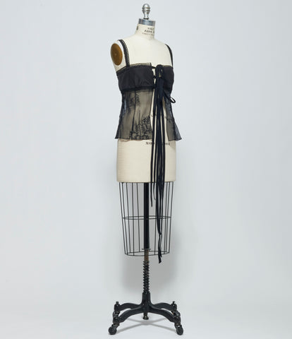SS26 Ann Demeulemeester Womens Gila Balconette Top with Panels