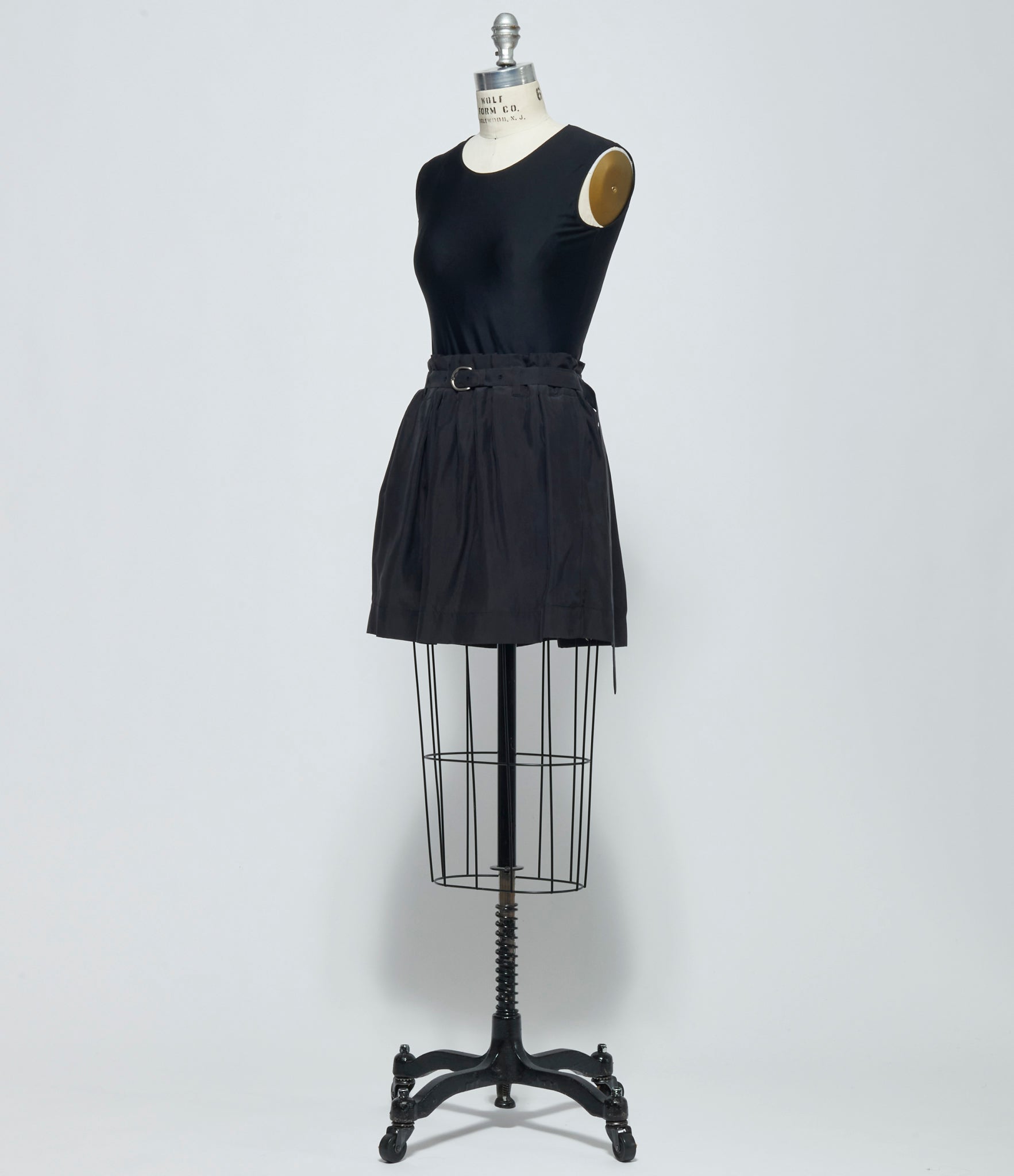 SS26 Ann Demeulemeester Womens Haga Pleated Miniskirt with Belt