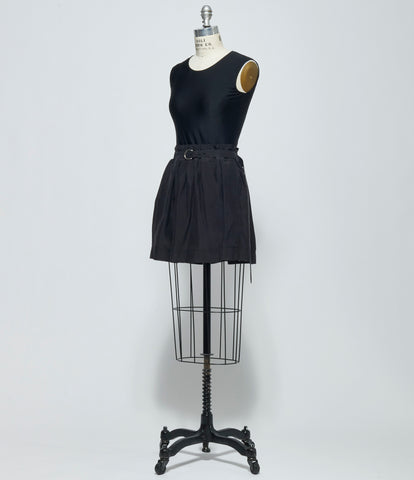 SS26 Ann Demeulemeester Womens Haga Pleated Miniskirt with Belt