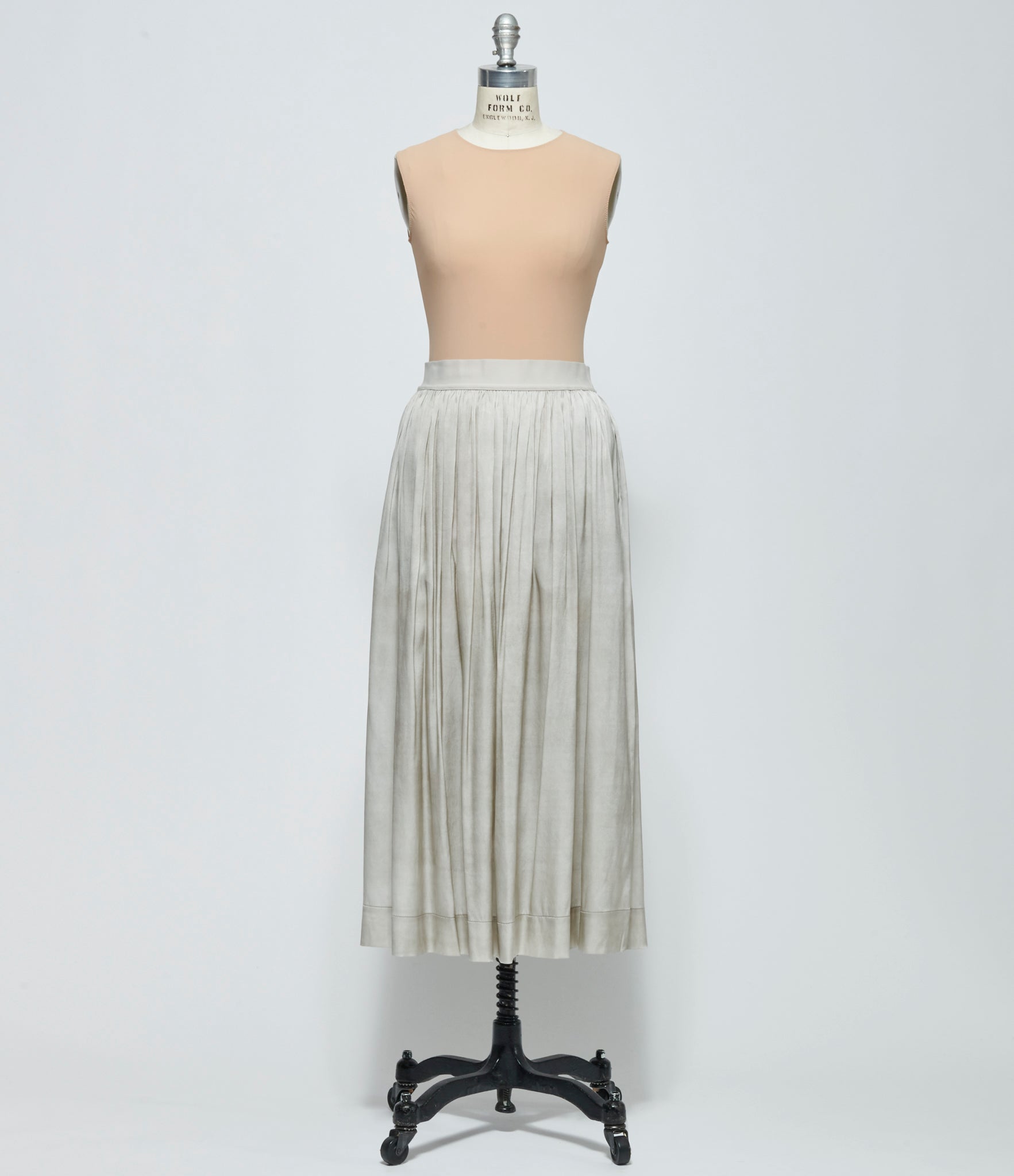 SS26 Uma Wang Womens White Pearl Gillian Skirt