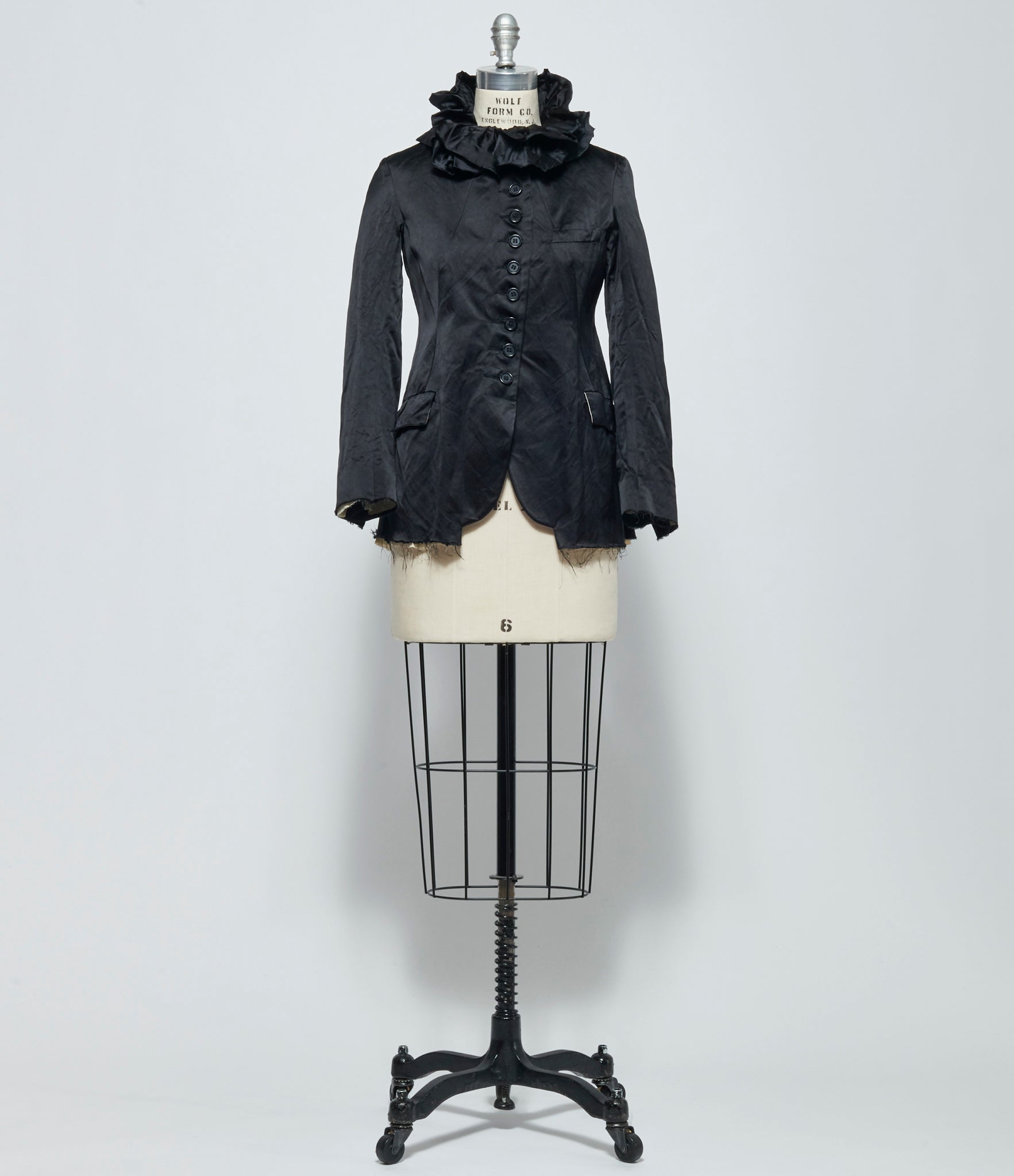 SS26 Elena Dawson Womens Black Heavy Satin 9X Monet Jacket