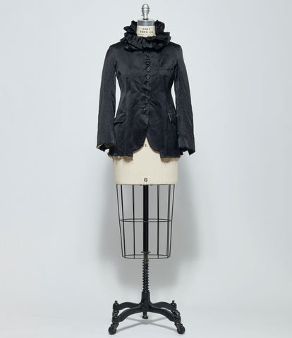 SS26 Elena Dawson Womens Black Heavy Satin 9X Monet Jacket