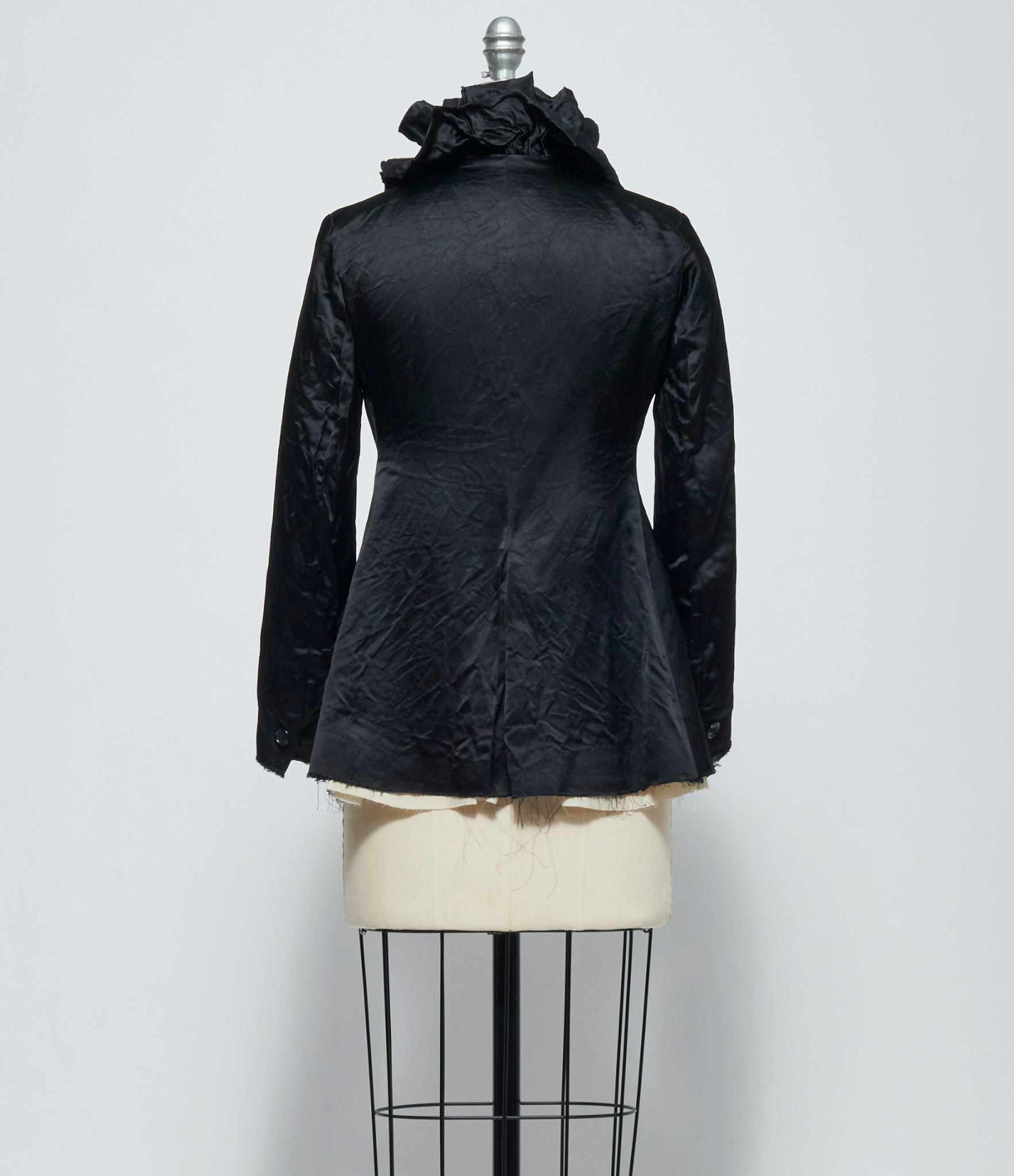 SS26 Elena Dawson Womens Black Heavy Satin 9X Monet Jacket