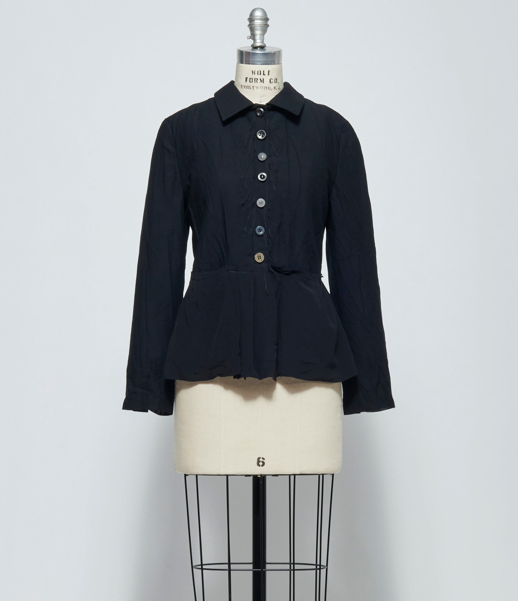 Archivio J.M. Ribot Womens Silk Peplum Jacket With Detachable Flower Bow Collar