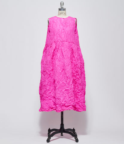 SS26 Daniela Gregis Womens Scamiciato Sleeveless Dress Operaio Ma Lavato Fucsia