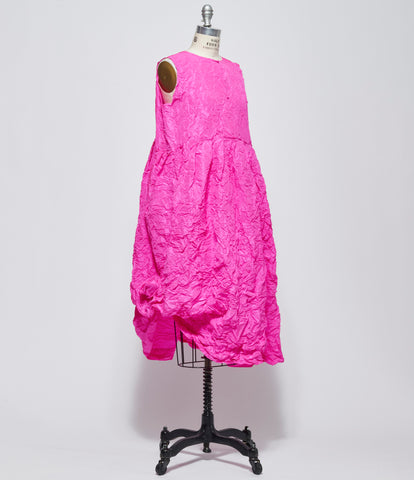 SS26 Daniela Gregis Womens Scamiciato Sleeveless Dress Operaio Ma Lavato Fucsia