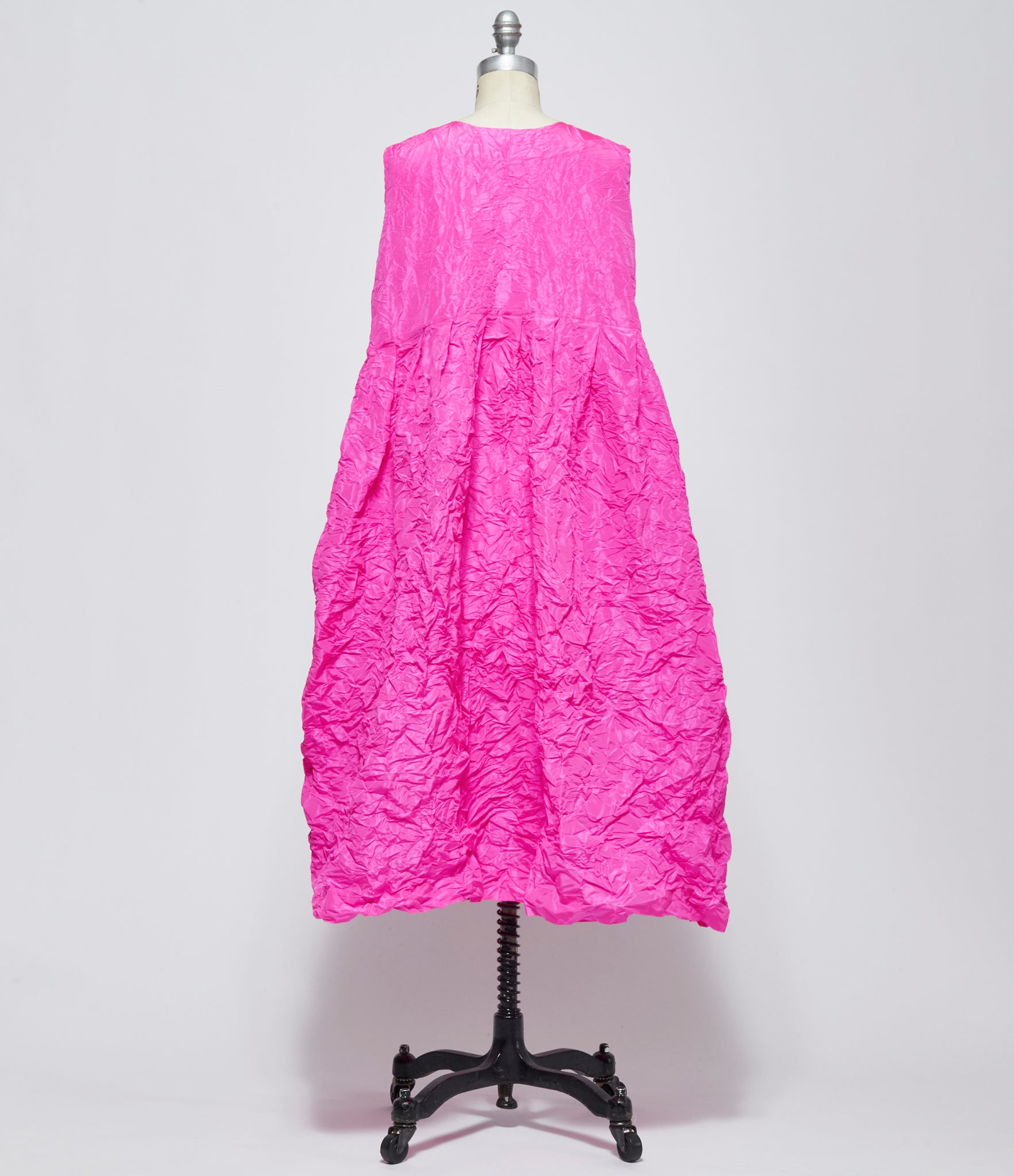 SS26 Daniela Gregis Womens Scamiciato Sleeveless Dress Operaio Ma Lavato Fucsia