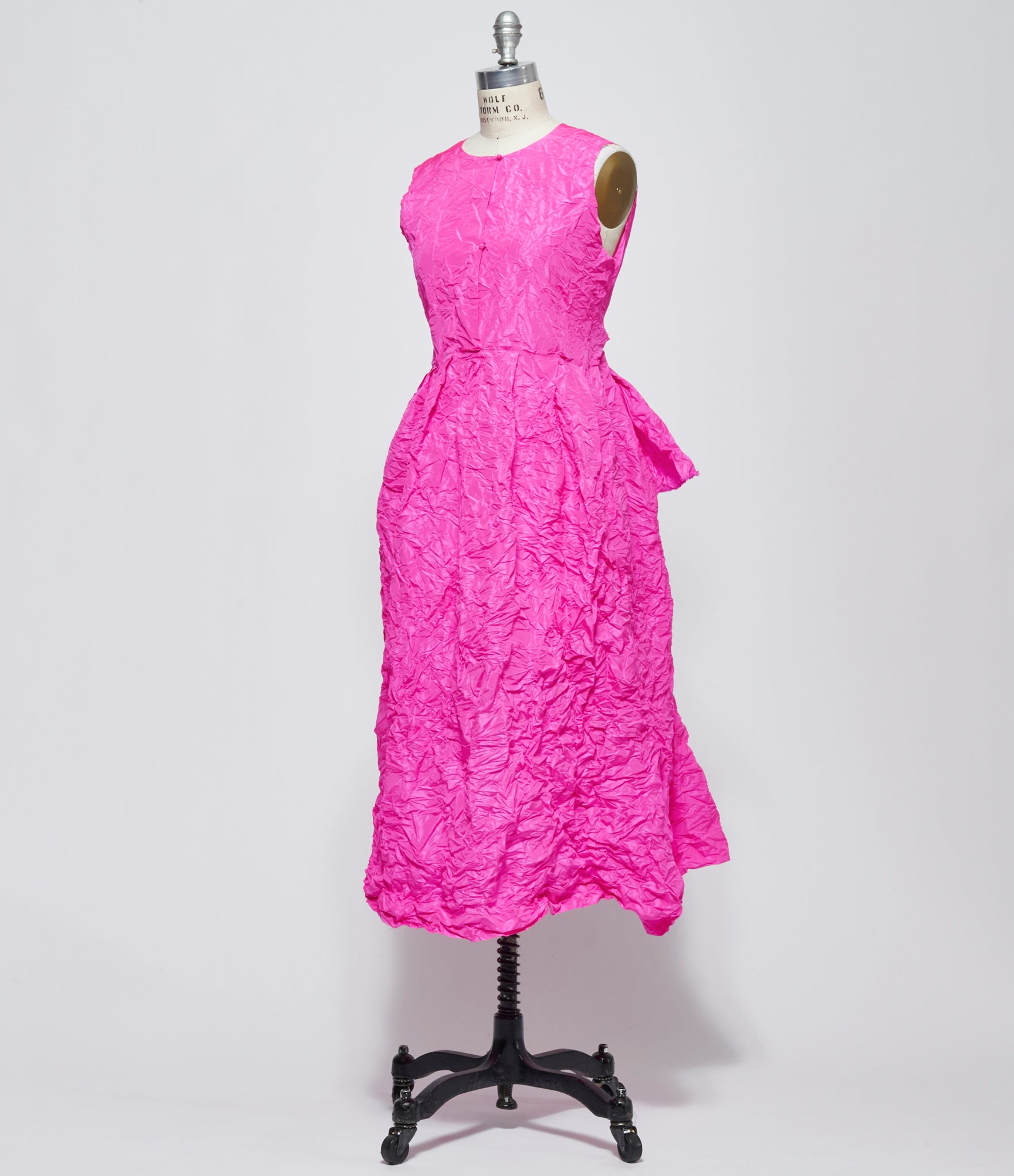 SS26 Daniela Gregis Womens Scamiciato Sleeveless Dress Operaio Ma Lavato Fucsia