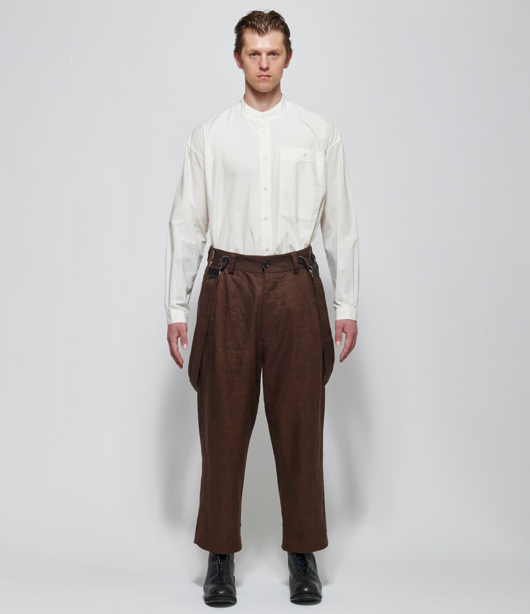 SS26 A Tentative Atelier Mens Mud Dyed Painter's George Pants