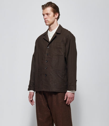 SS26 A Tentative Atelier Mens Mud Dyed Raglan Chore Jacket
