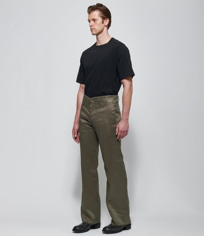 SS26 K ' A N G Mens Straight Fit Olive Grey Trousers