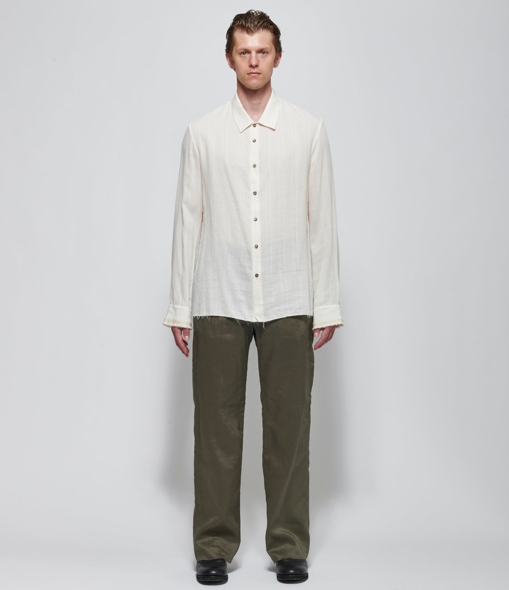 SS26 K ' A N G Mens Mid-Fit Shirt with Scarf
